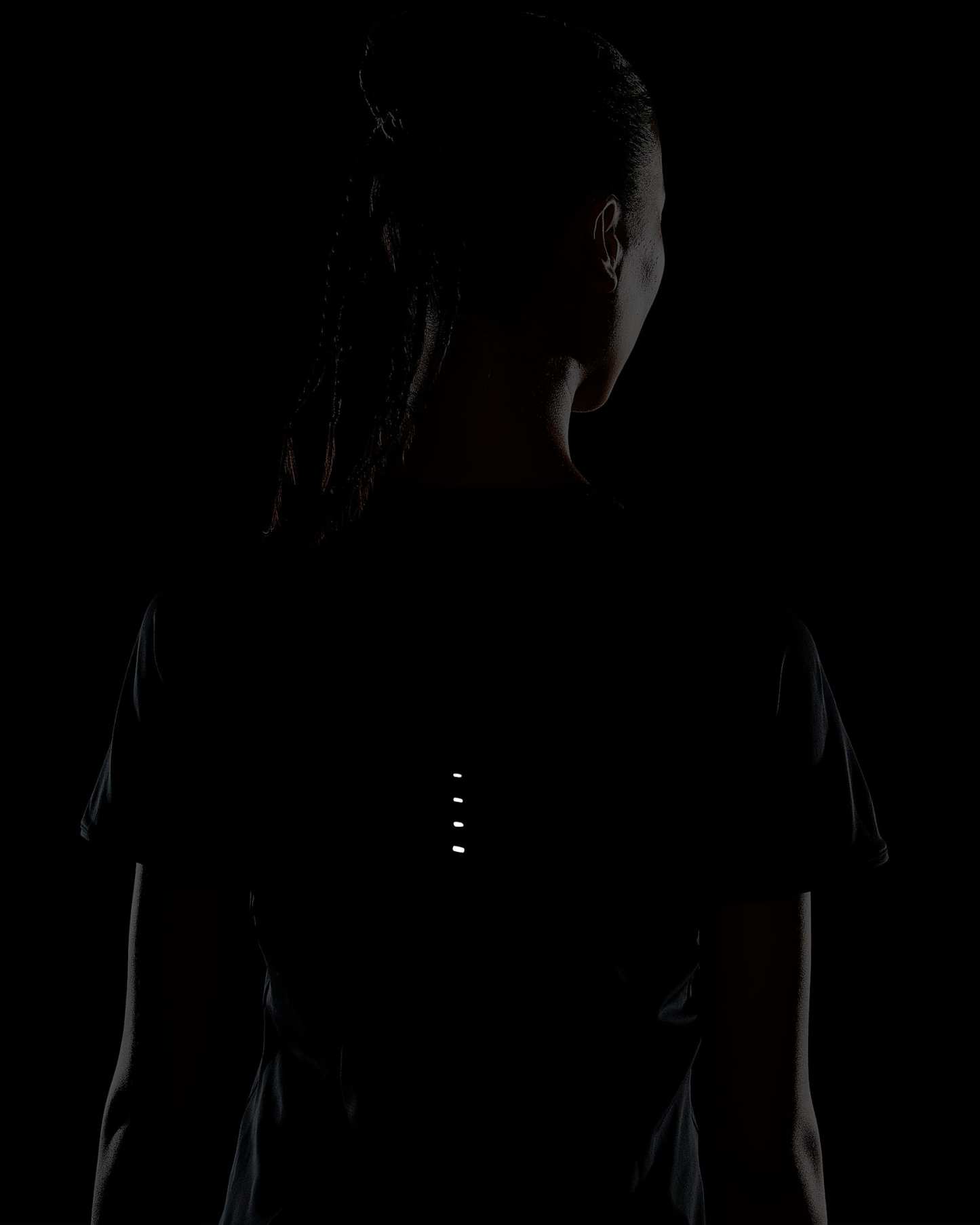 나이키 스위프트 여성 드라이 핏 반팔 러닝 탑 - 블랙