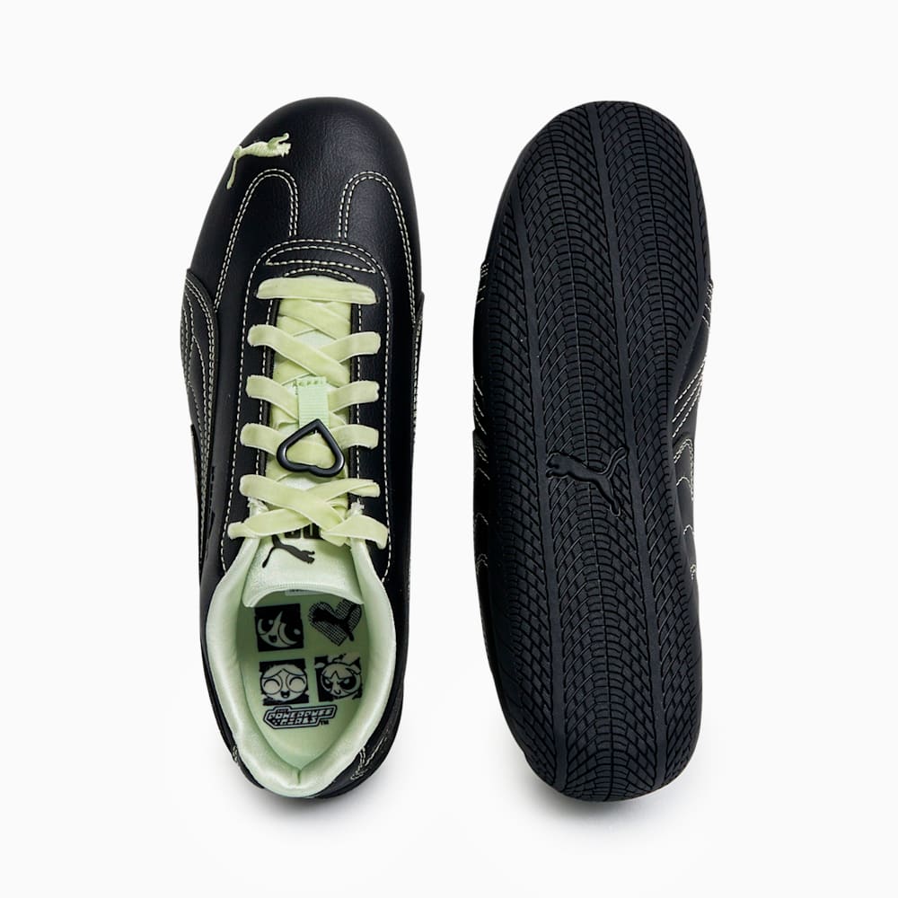 푸마 X 파워퍼프걸 스피드캣 PUMA X POWERPUFFGIRLS Speedcat - PUMA Black-PUMA Silver-Green Illusion
