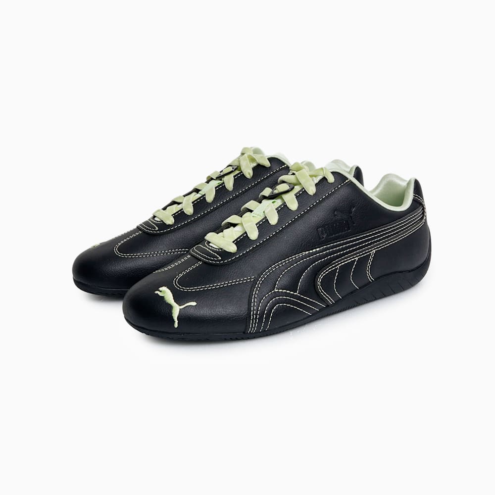 푸마 X 파워퍼프걸 스피드캣 PUMA X POWERPUFFGIRLS Speedcat - PUMA Black-PUMA Silver-Green Illusion