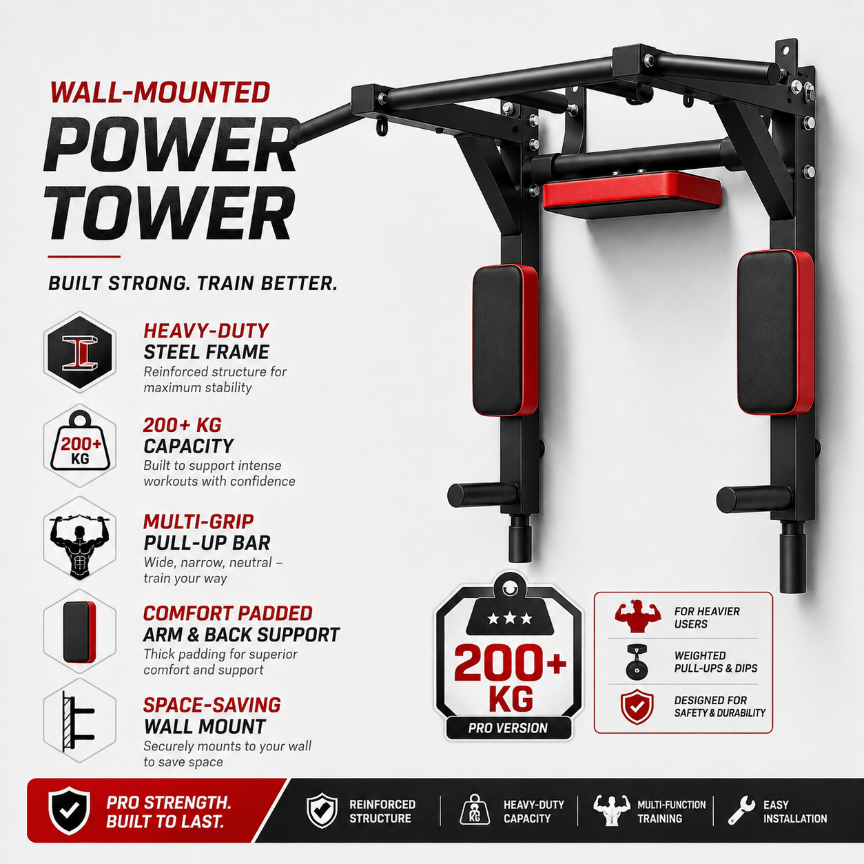 Pro Wall-Mounted Power Tower