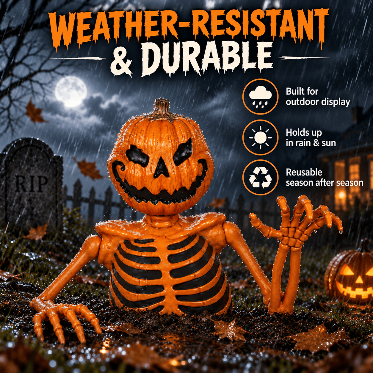 Giant Pumpkin Skeleton Groundbreaker