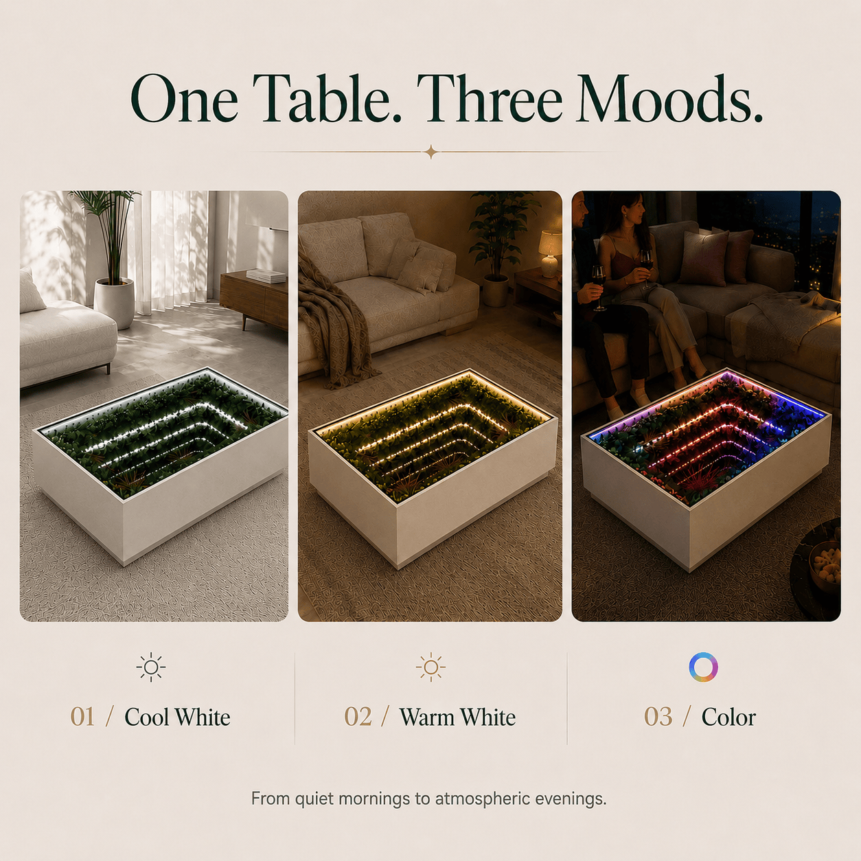 Luxesam™ Rectangular Infinity Coffee Table