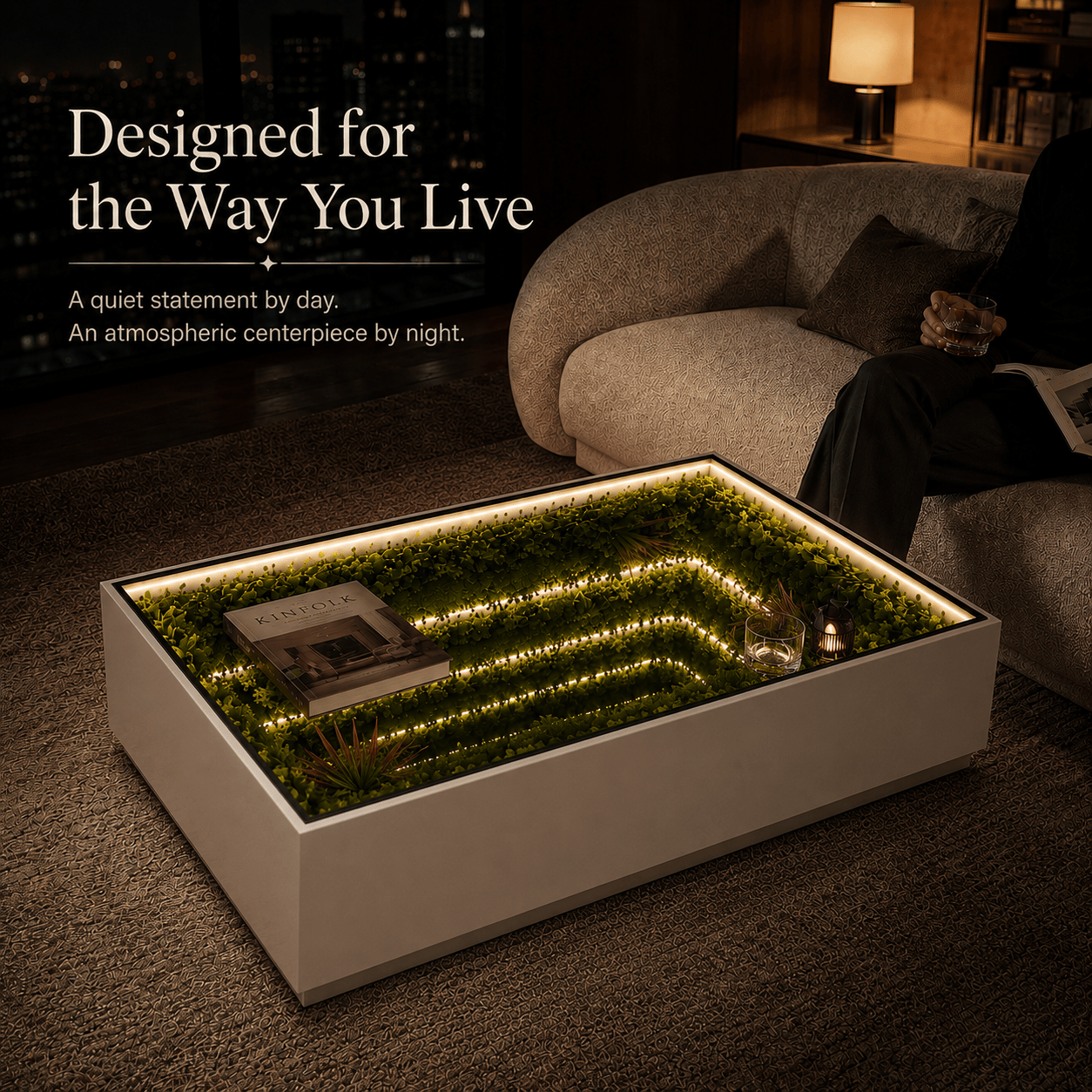 Luxesam™ Rectangular Infinity Coffee Table