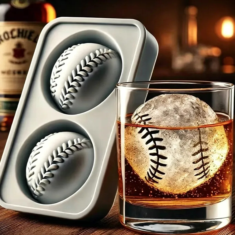 Baseball Ice Ball Mold – Slow Melting Ice Maker for Whiskey & Cocktails