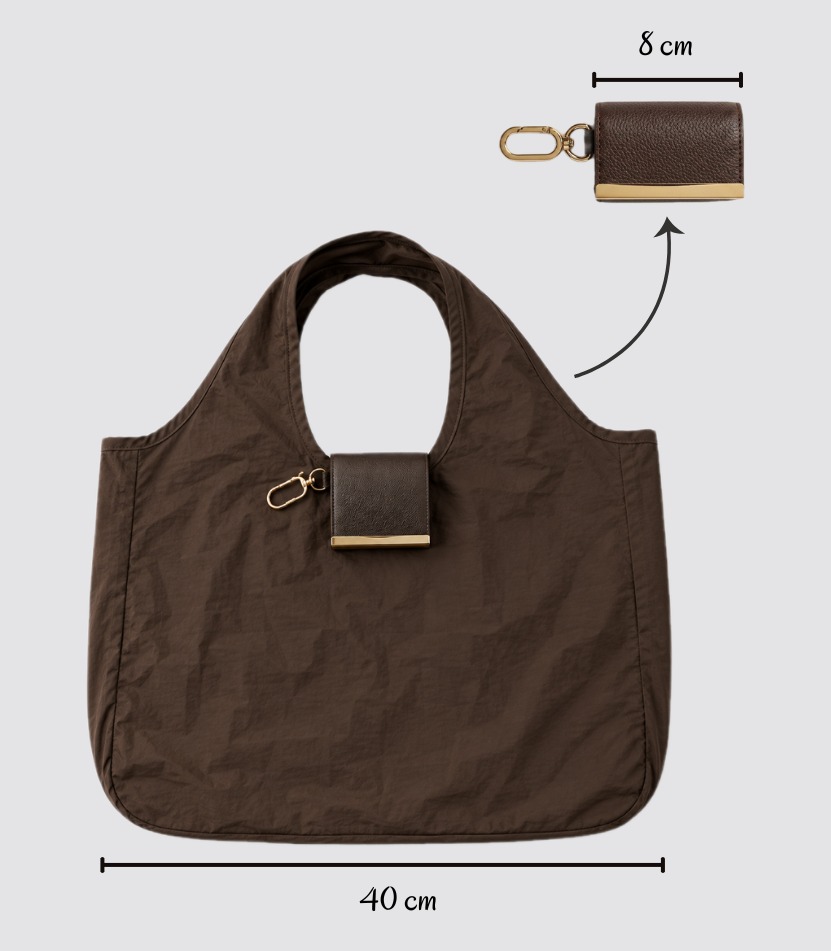 PocketFold Keychain Tote – Full-Size Foldable Everyday Bag