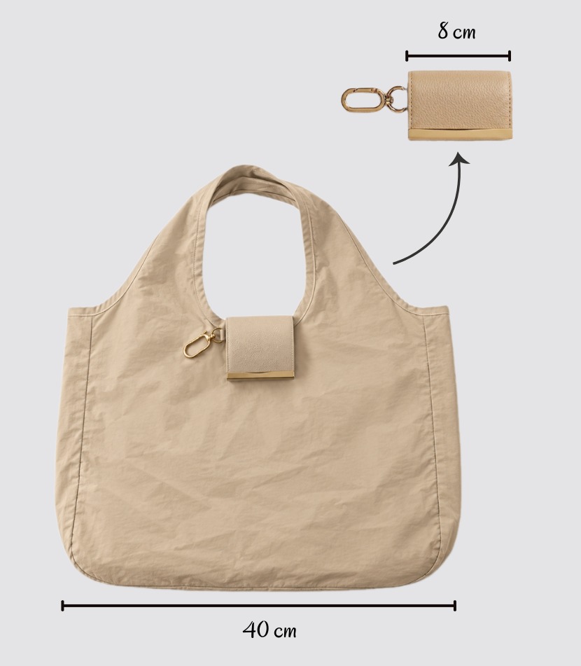 PocketFold Keychain Tote – Full-Size Foldable Everyday Bag