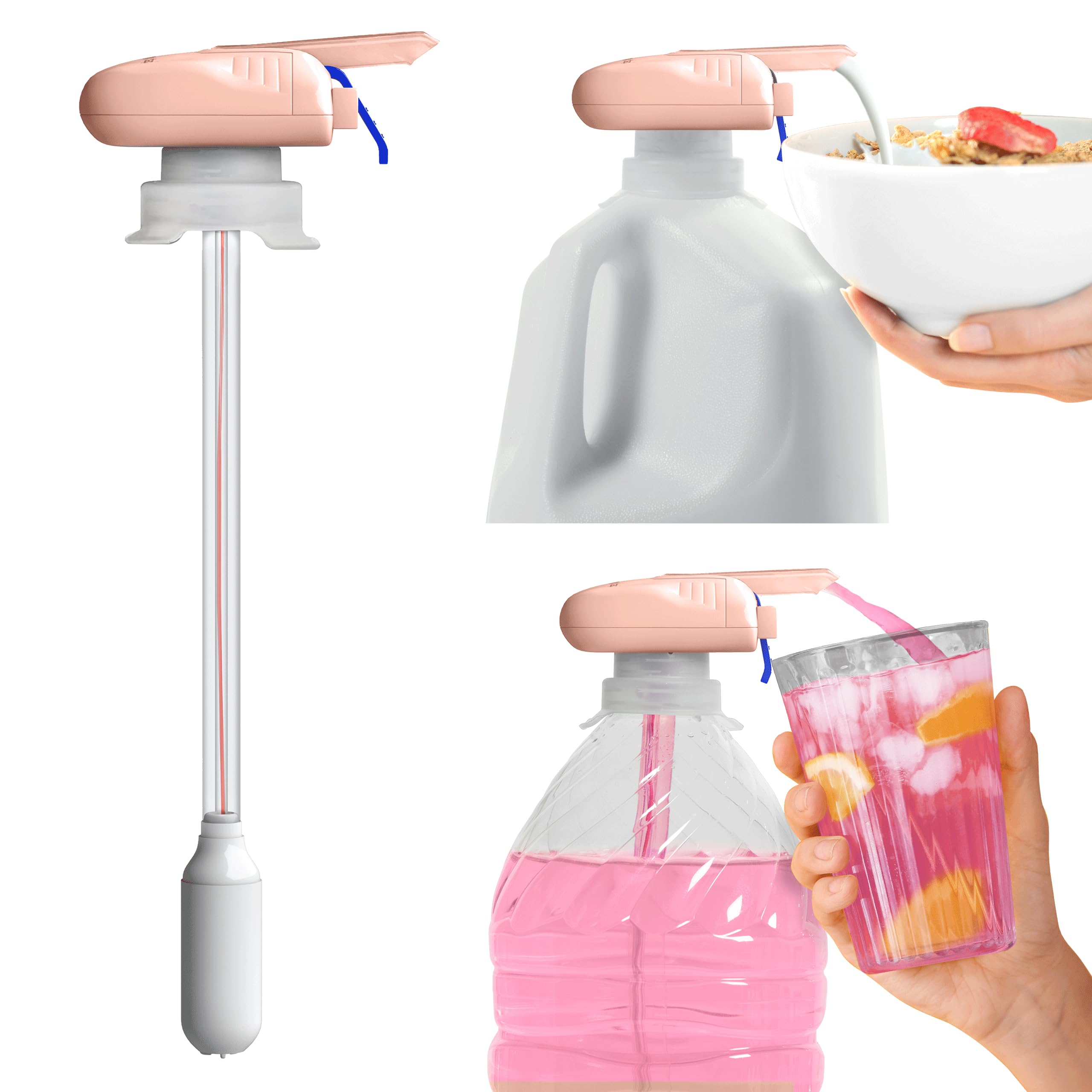 Automatic Drink Dispenser Pump – No Spill Beverage Dispenser for Milk, Juice & Water Bottles