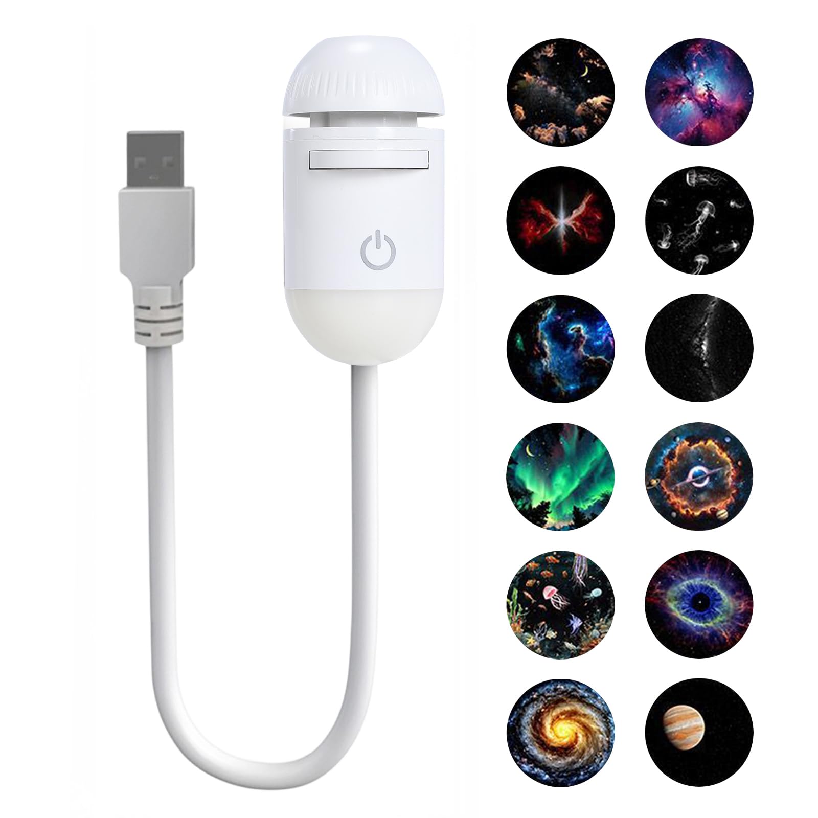 Mini Galaxy Projector Night Light – USB Starry Sky Lamp for Bedroom & Room Decor