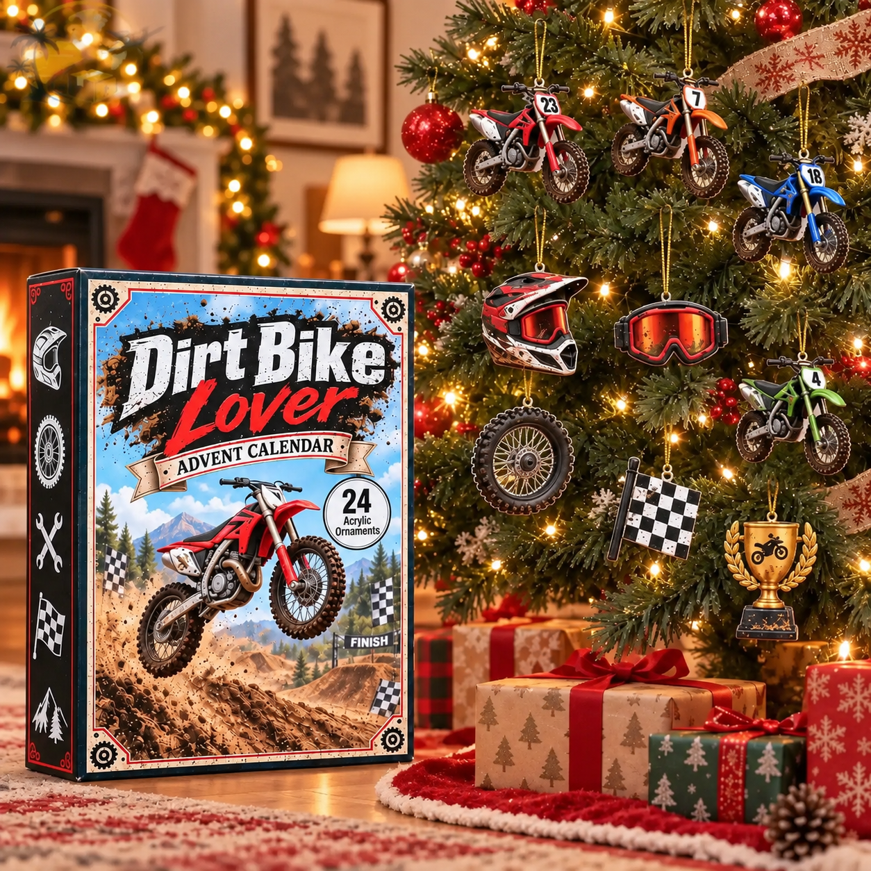 Dirt Bike Lover 2026 24-Day Acrylic Charms Advent Calendar