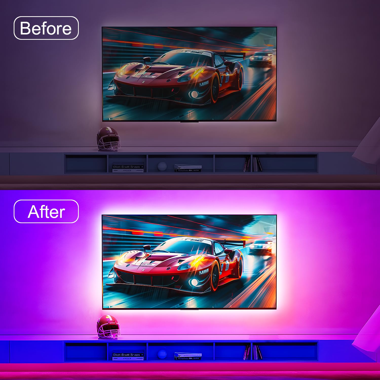 RGB TV Backlight LED Strip – Smart Ambient Lighting for Gaming & Bedroom Setup