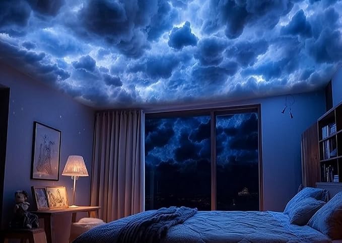 RGB Thunder Cloud Ceiling Lights – DIY Music Sync LED Cloud Decor for Bedroom & Gaming Room
