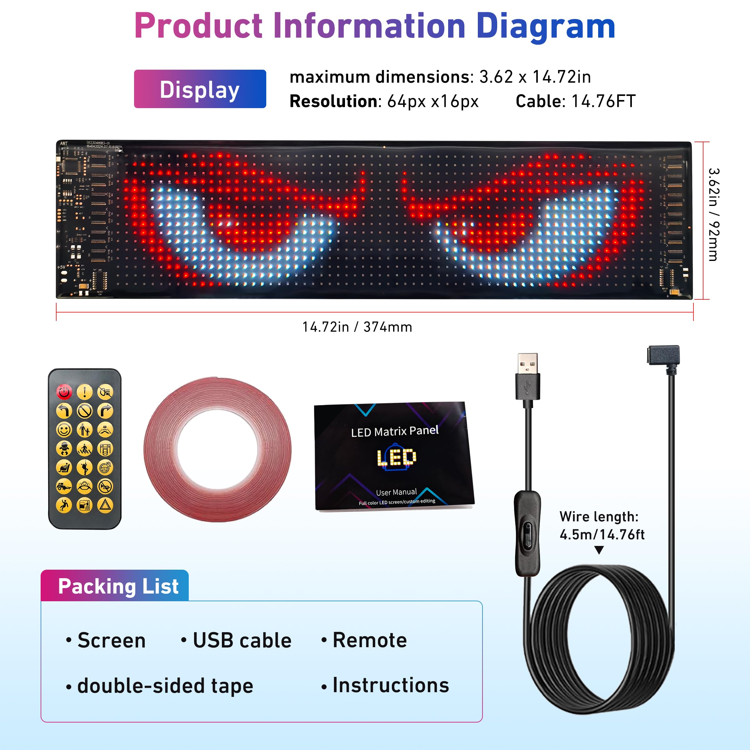 Programmable Devil Eyes Car Lights – Flexible RGB LED Windshield Display with App & Remote Control for Cars & Trucks