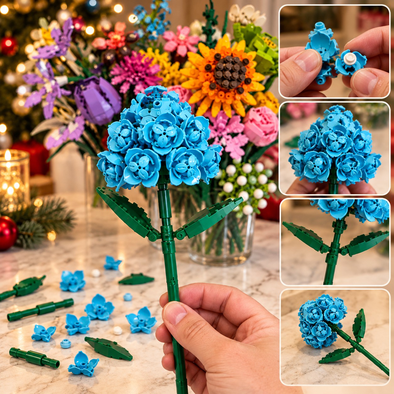Bouquet Advent Calendar Building Blocks – Christmas Countdown Blind Box