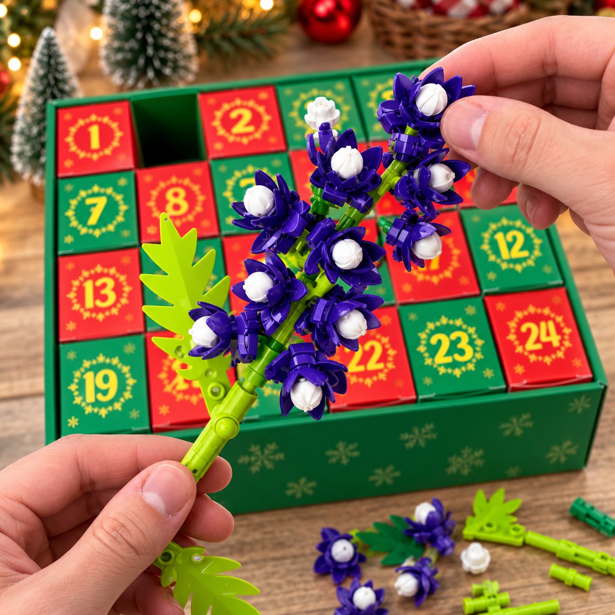 Bouquet Advent Calendar Building Blocks – Christmas Countdown Blind Box