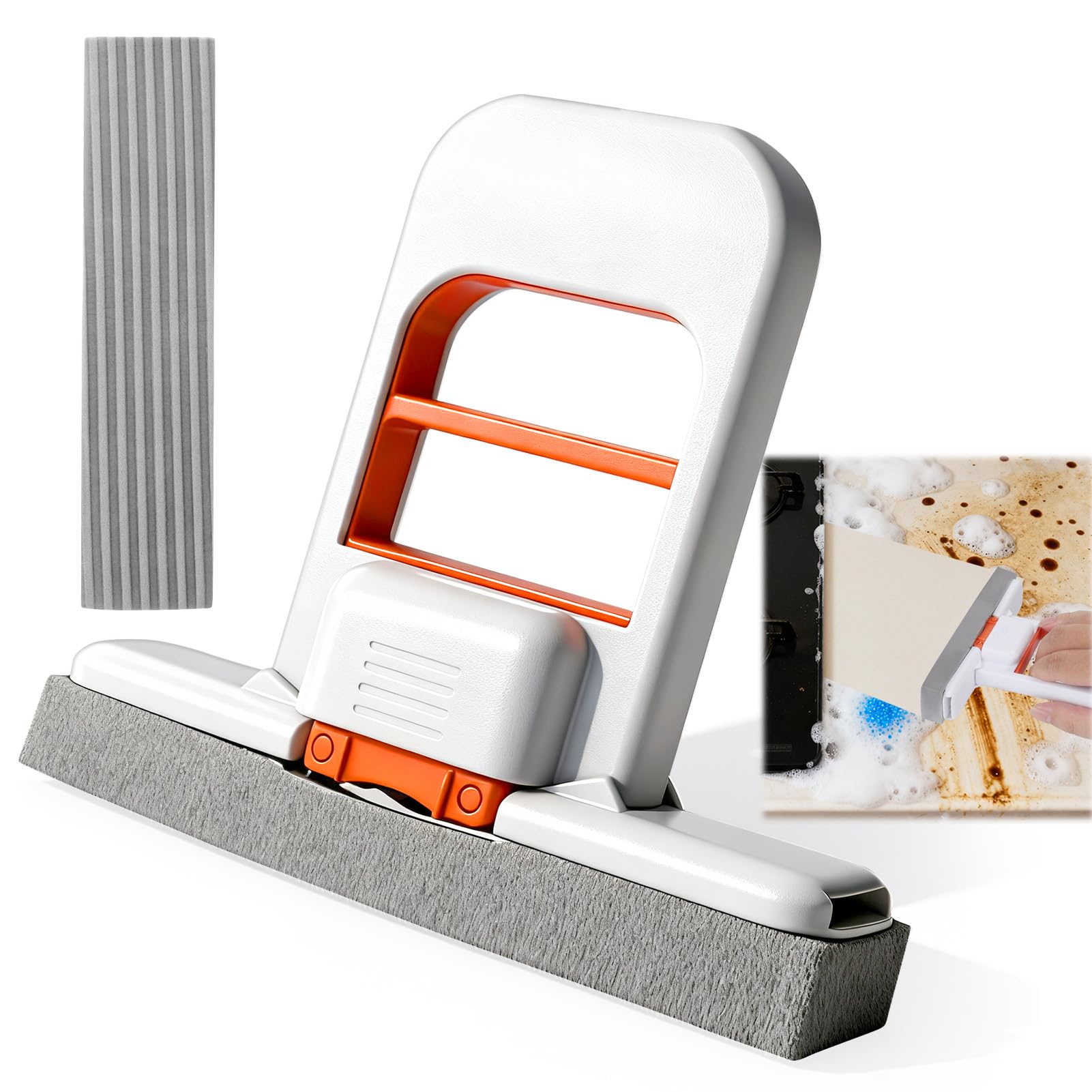 Mini Foldable Desktop Mop – Portable Self-Squeeze Sponge Cleaner for Kitchen, Bathroom & Glass Surfaces