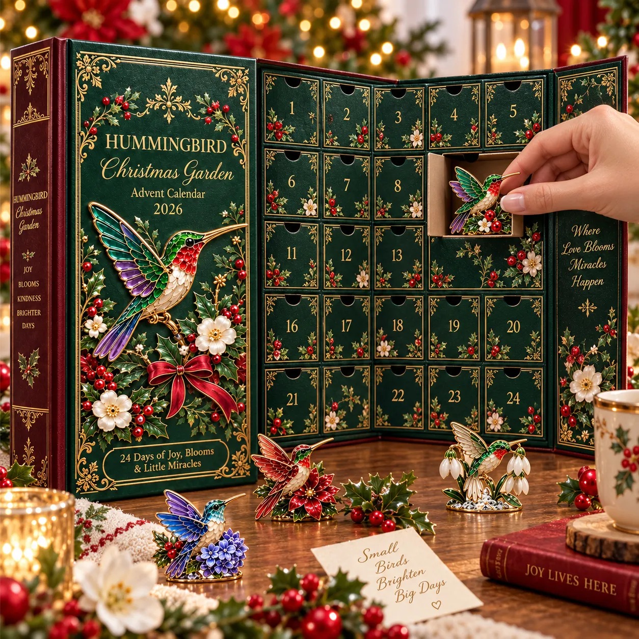 24 Days of Joy in Bloom — Hummingbird Christmas Garden Advent Calendar 2026