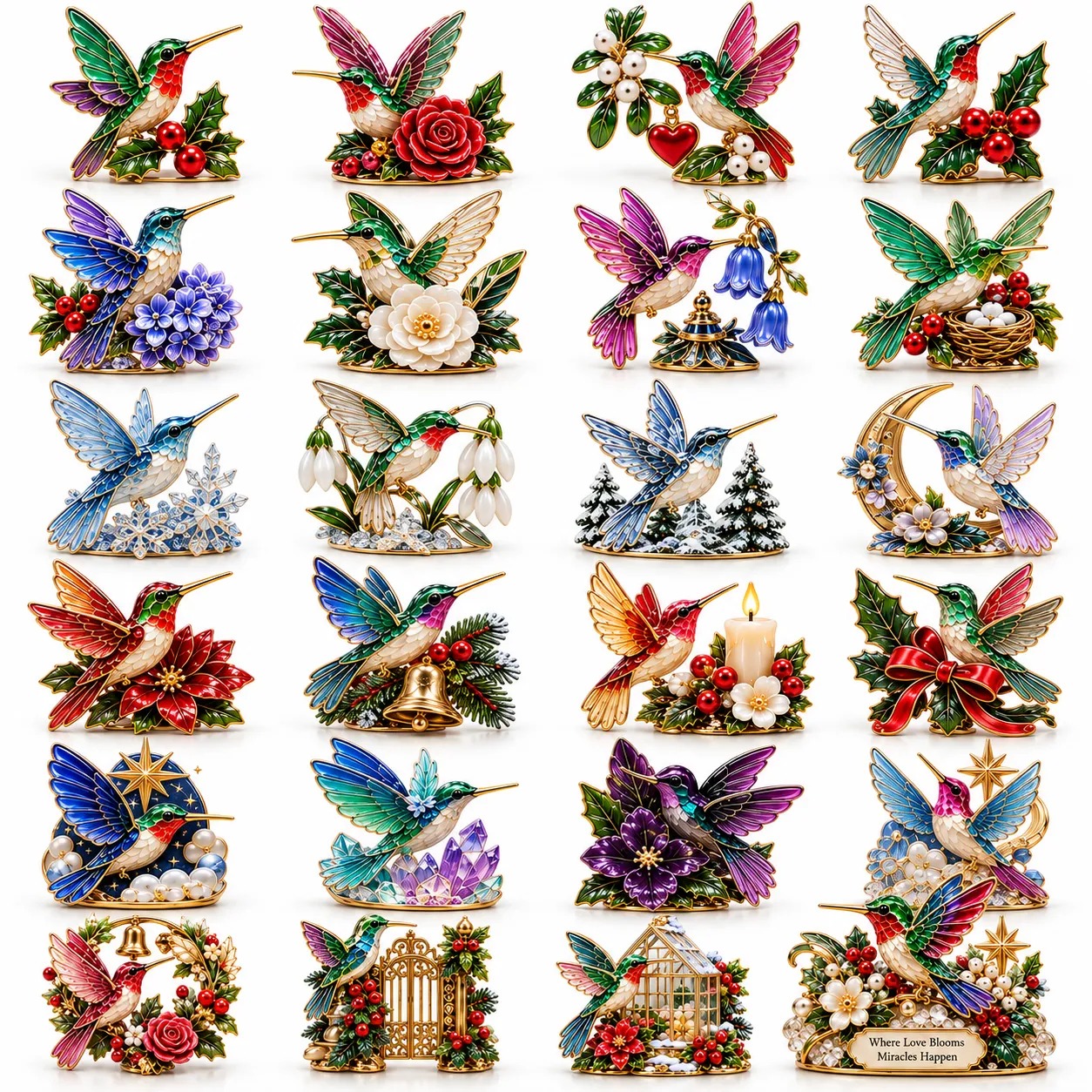 24 Days of Joy in Bloom — Hummingbird Christmas Garden Advent Calendar 2026