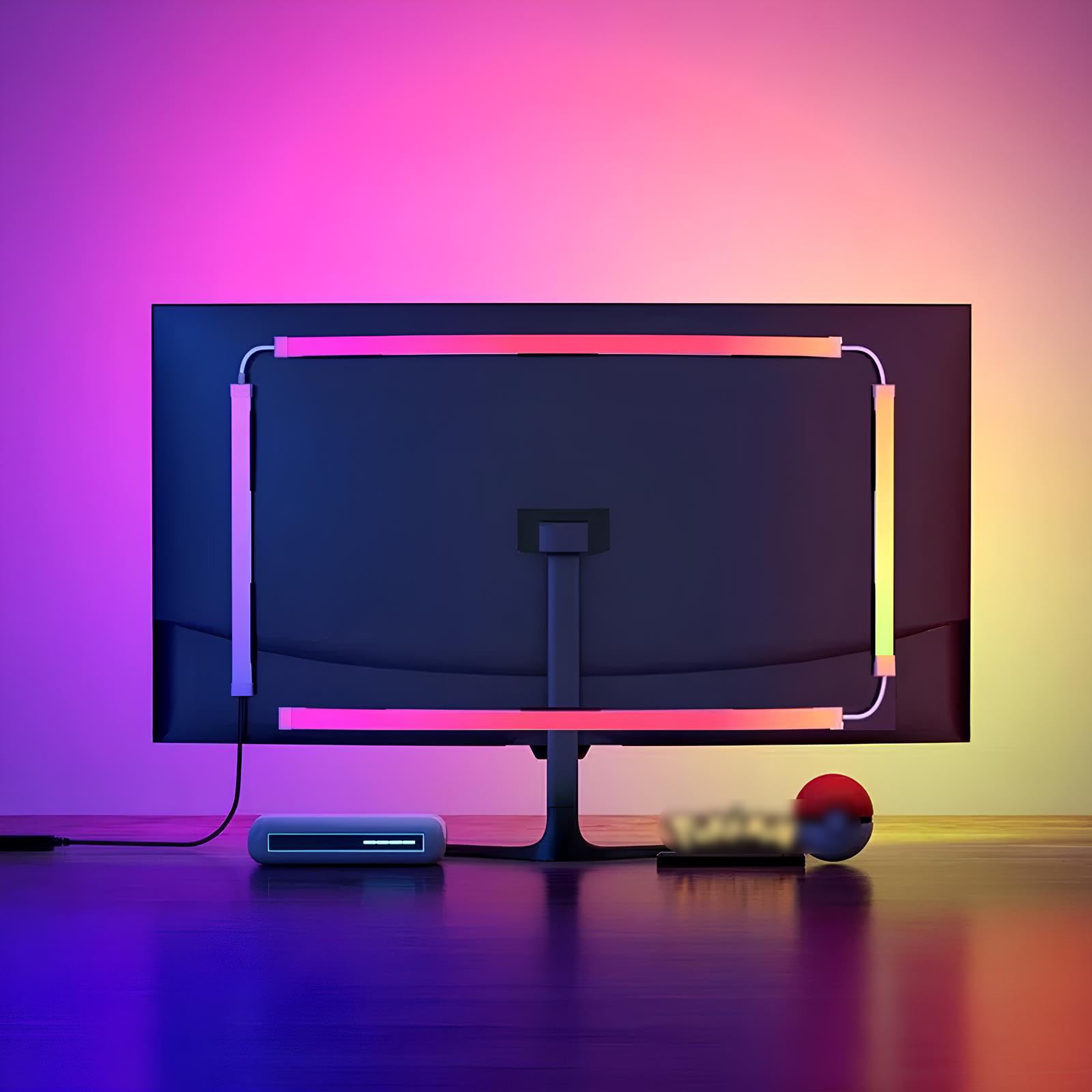 RGBIC Monitor Backlight – Smart Screen Sync LED Lights for Gaming & Desk Setup