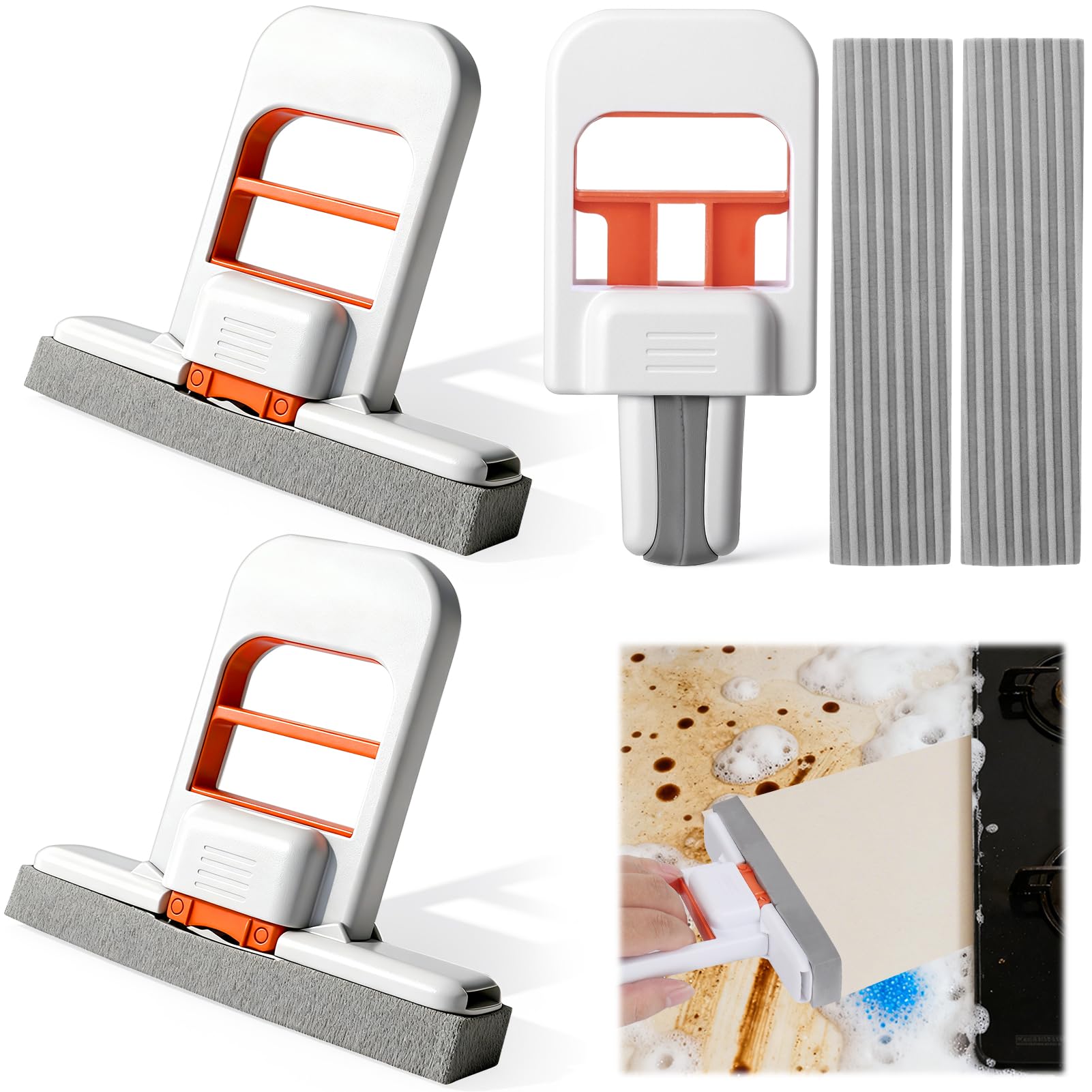 Mini Foldable Desktop Mop – Portable Self-Squeeze Sponge Cleaner for Kitchen, Bathroom & Glass Surfaces