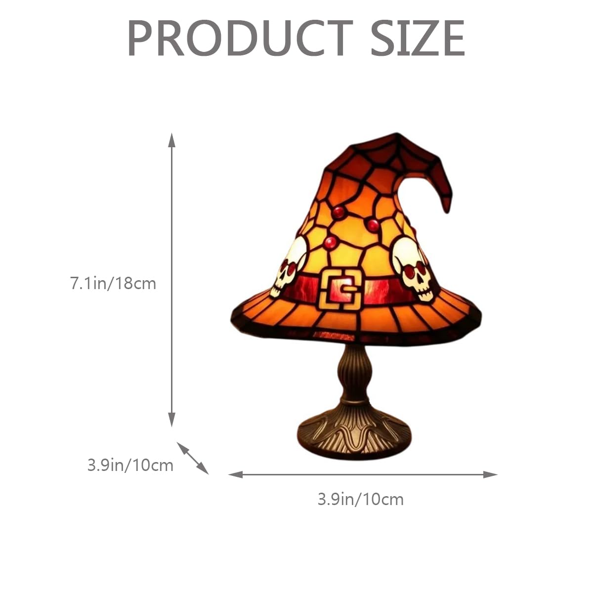 Halloween Witch Lantern Lamp – Gothic Spooky Night Light with USB Plug for Indoor & Outdoor Halloween Decorations
