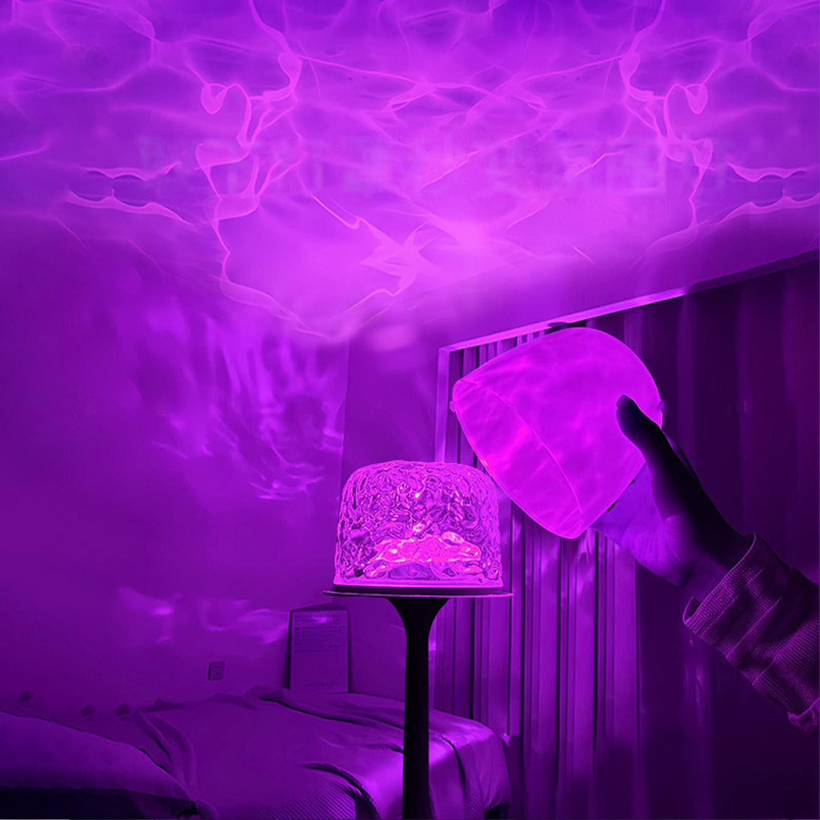 Aurora Ocean Wave Lamp – Waterproof Rechargeable Mood Light for Bedroom & Bathroom