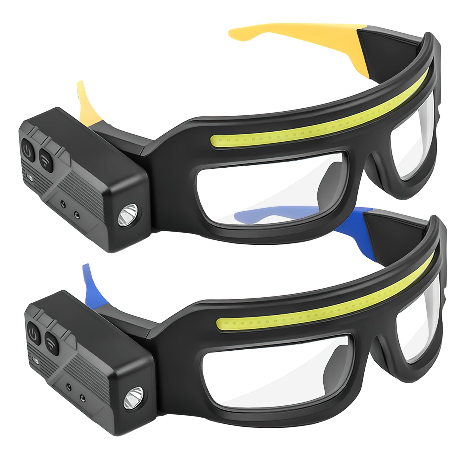 Rechargeable LED Light Glasses – Hands-Free Motion Sensor Headlamp for Outdoor Adventures