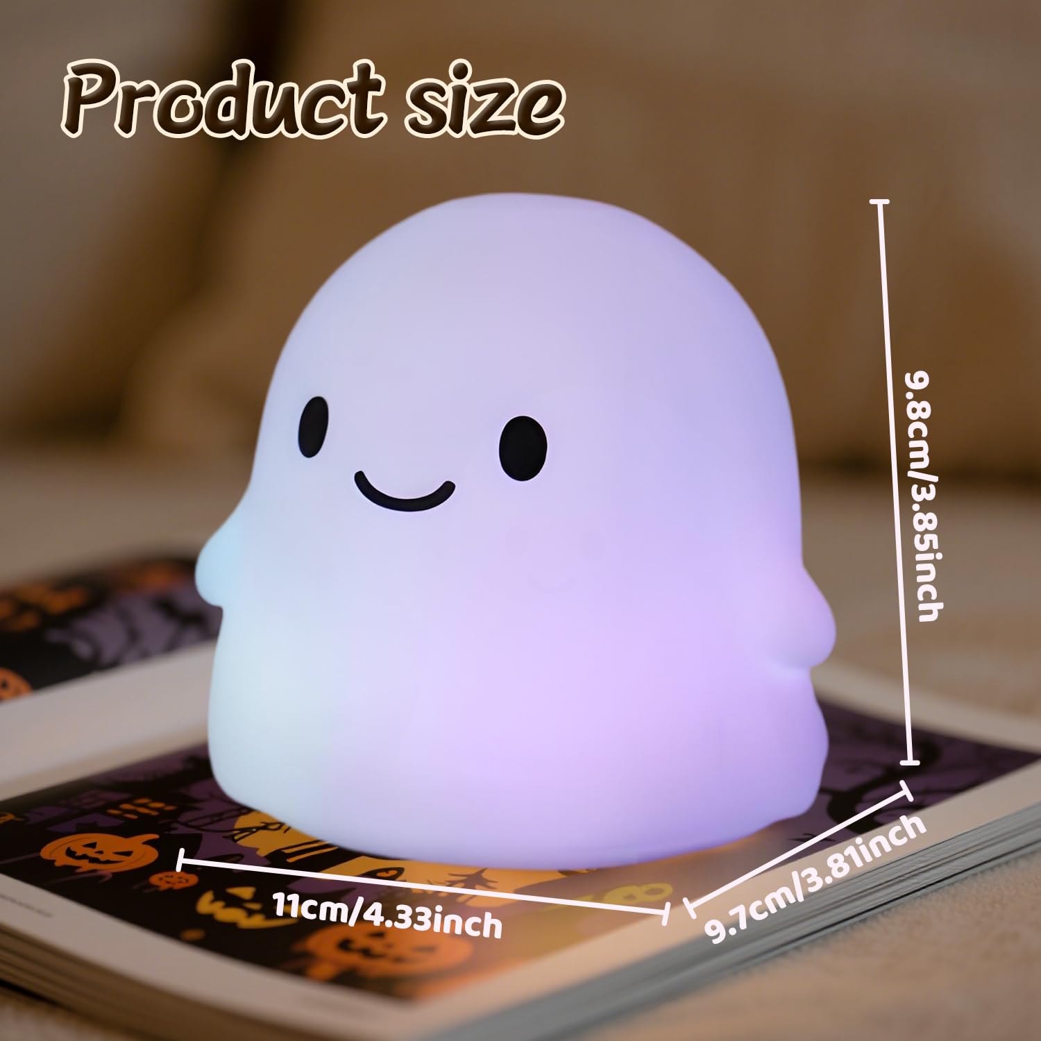 Cute Bunny Silicone Night Light – Rechargeable Squishy Rabbit Lamp with Touch Control & 30-Min Timer for Kids Bedroom & Nursery