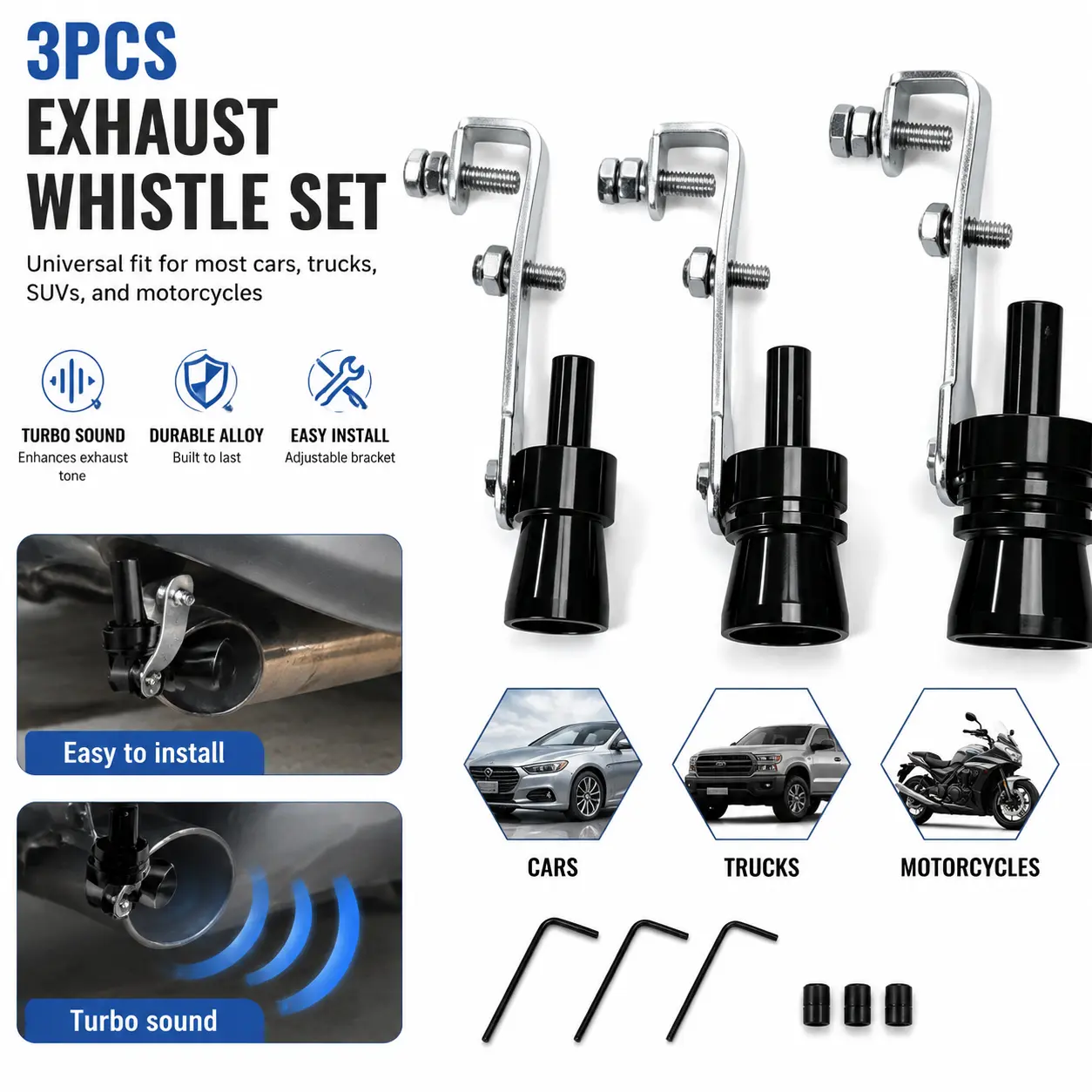 Universal Exhaust Whistle Set