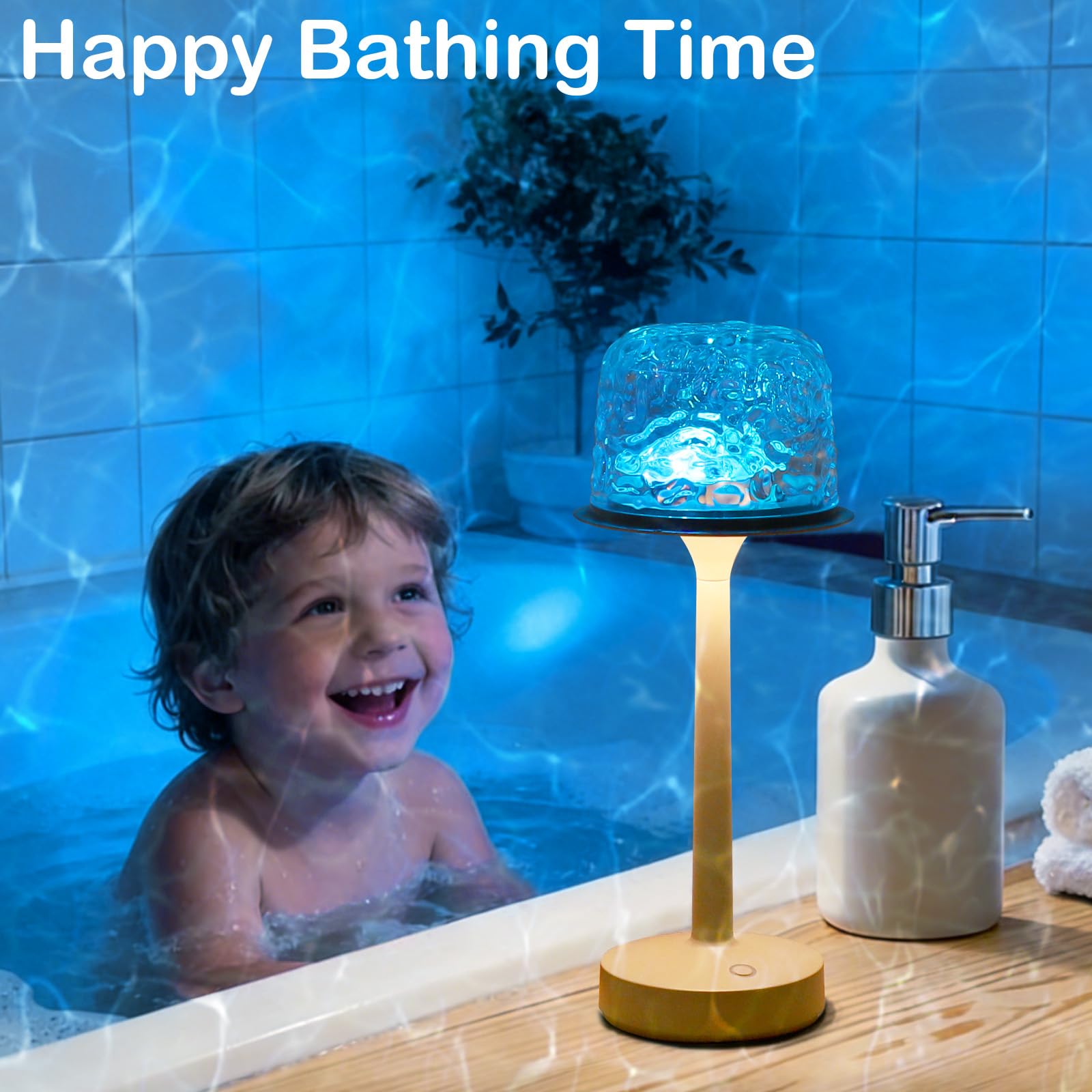 Aurora Ocean Wave Lamp – Waterproof Rechargeable Mood Light for Bedroom & Bathroom