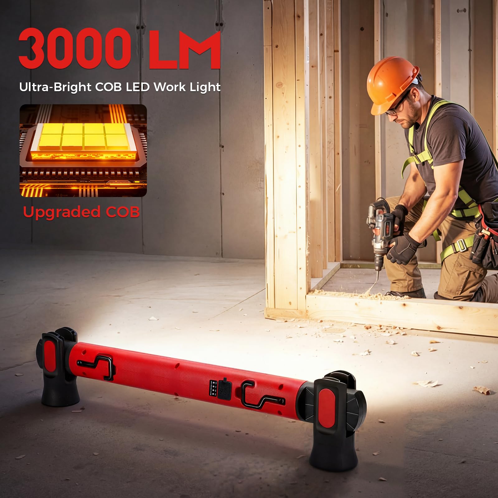 Magnetic LED Work Light – Rechargeable Under Hood Inspection Lamp