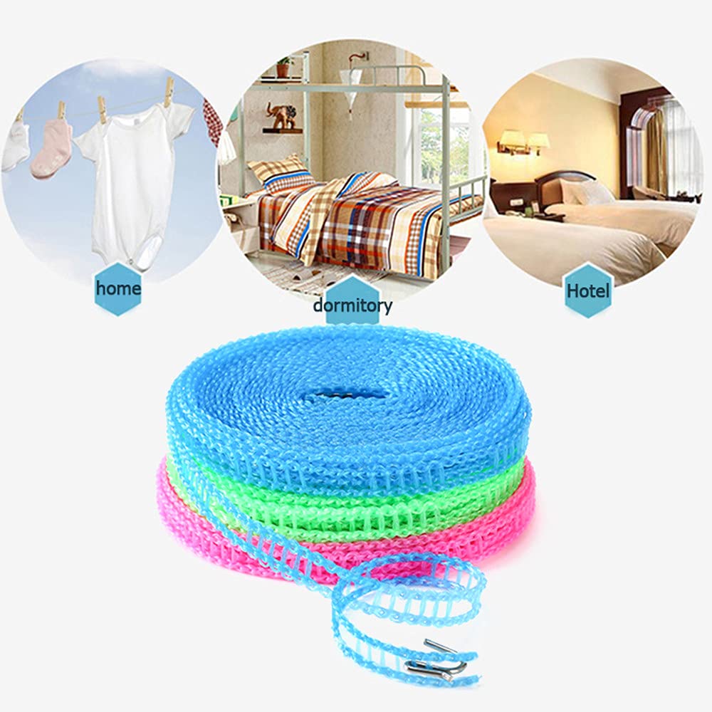 Portable Windproof Travel Clothesline – Adjustable Laundry Drying Rope for Camping, Hotels & Outdoor Use