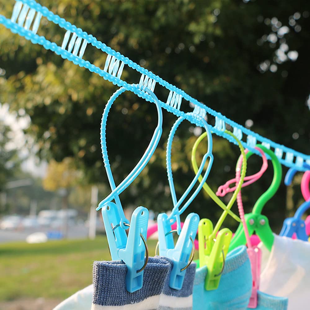 Portable Windproof Travel Clothesline – Adjustable Laundry Drying Rope for Camping, Hotels & Outdoor Use