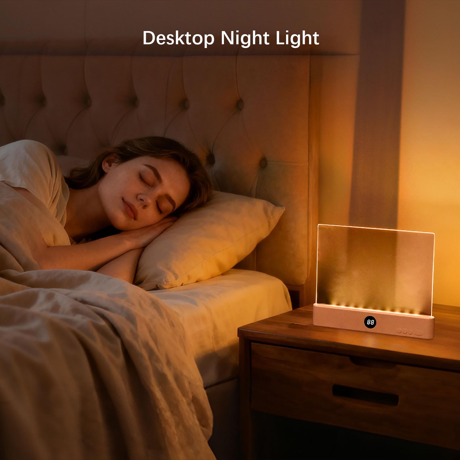 LED Book Light & Night Lamp – USB Rechargeable Reading Light with 3 Color Modes, Stepless Dimming & Timer
