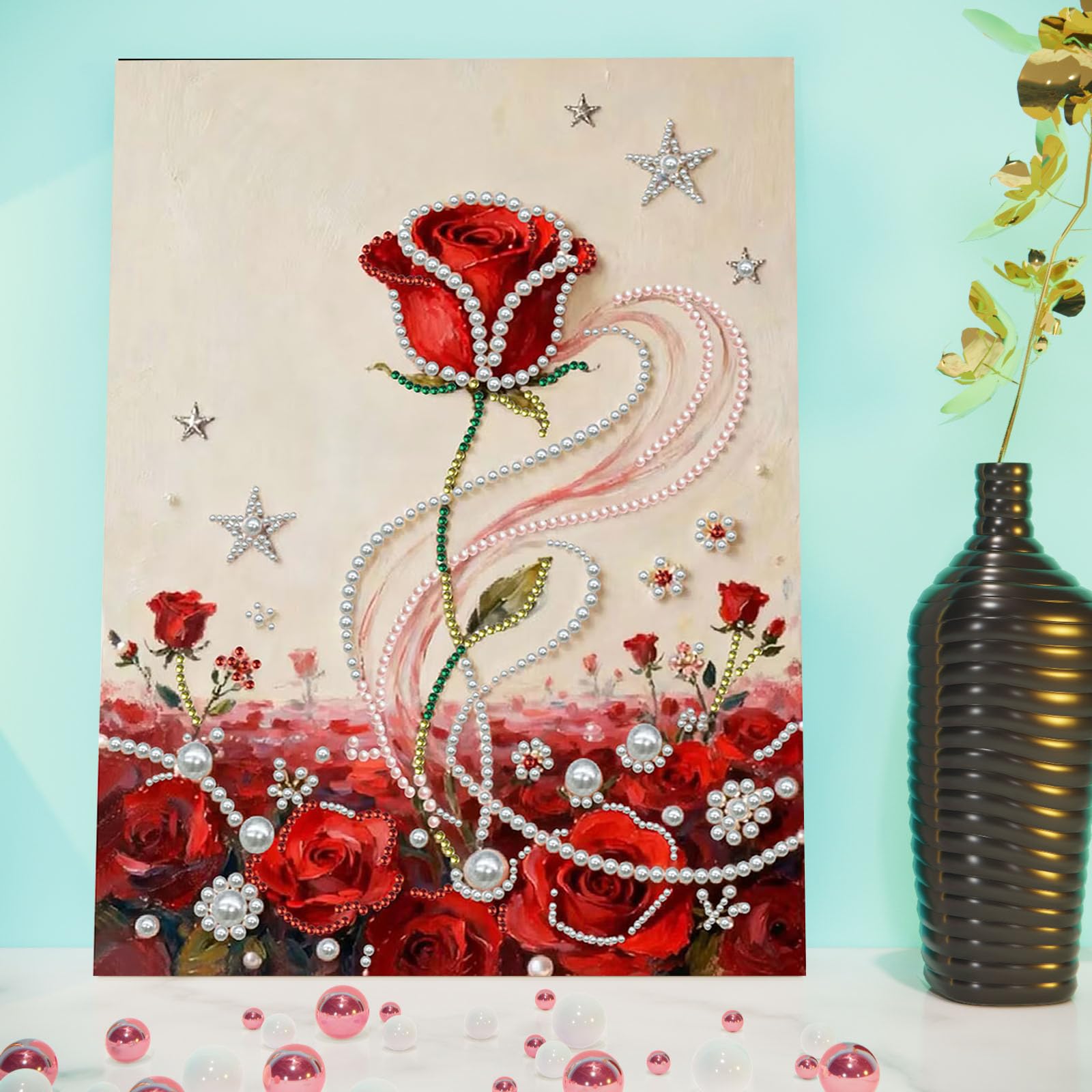 3D Sunflower Diamond Pearl Painting Kit – DIY Beaded Canvas Art with Frame for Adults & Beginners