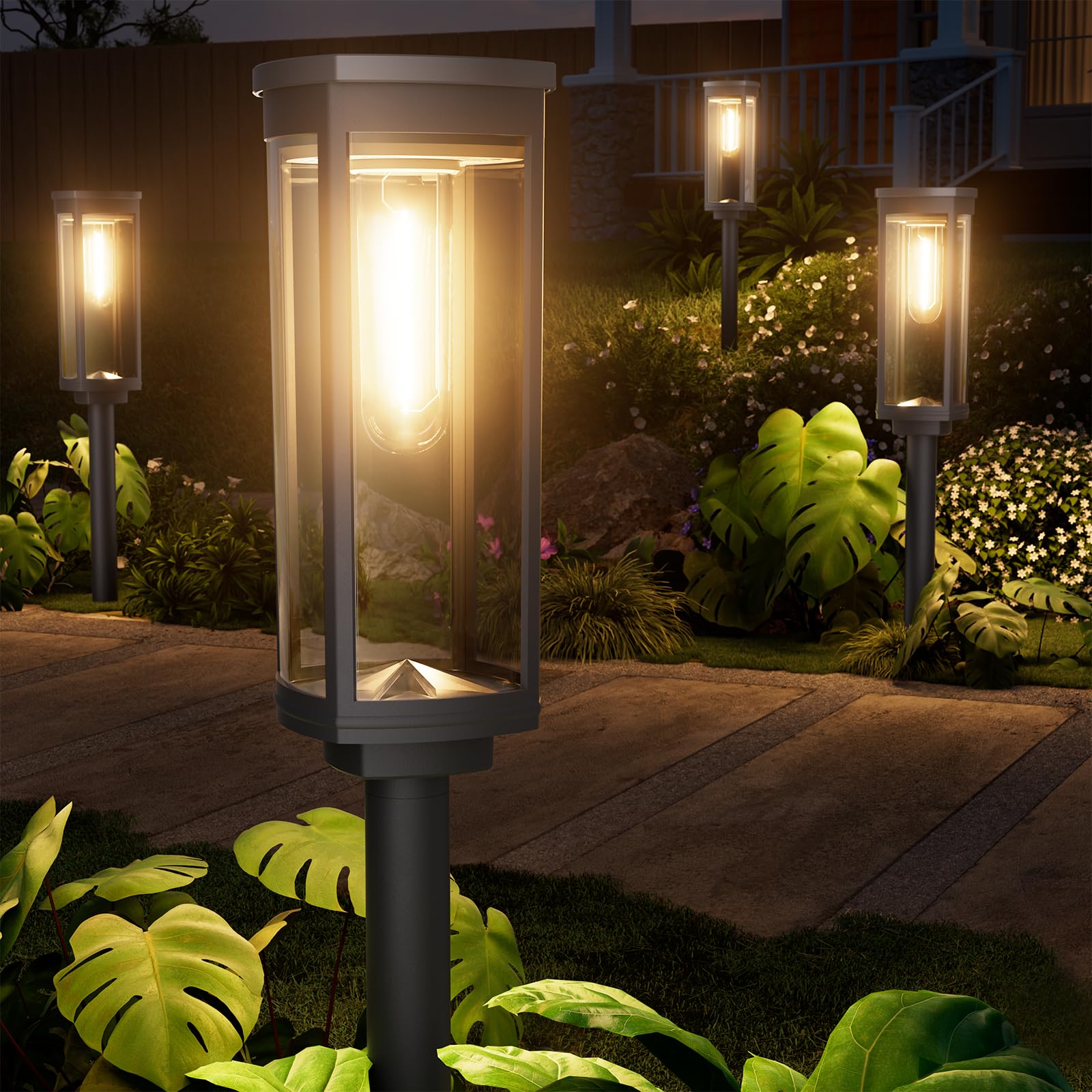 Solar Pathway Lights – Waterproof Warm White LED Garden & Walkway Lights