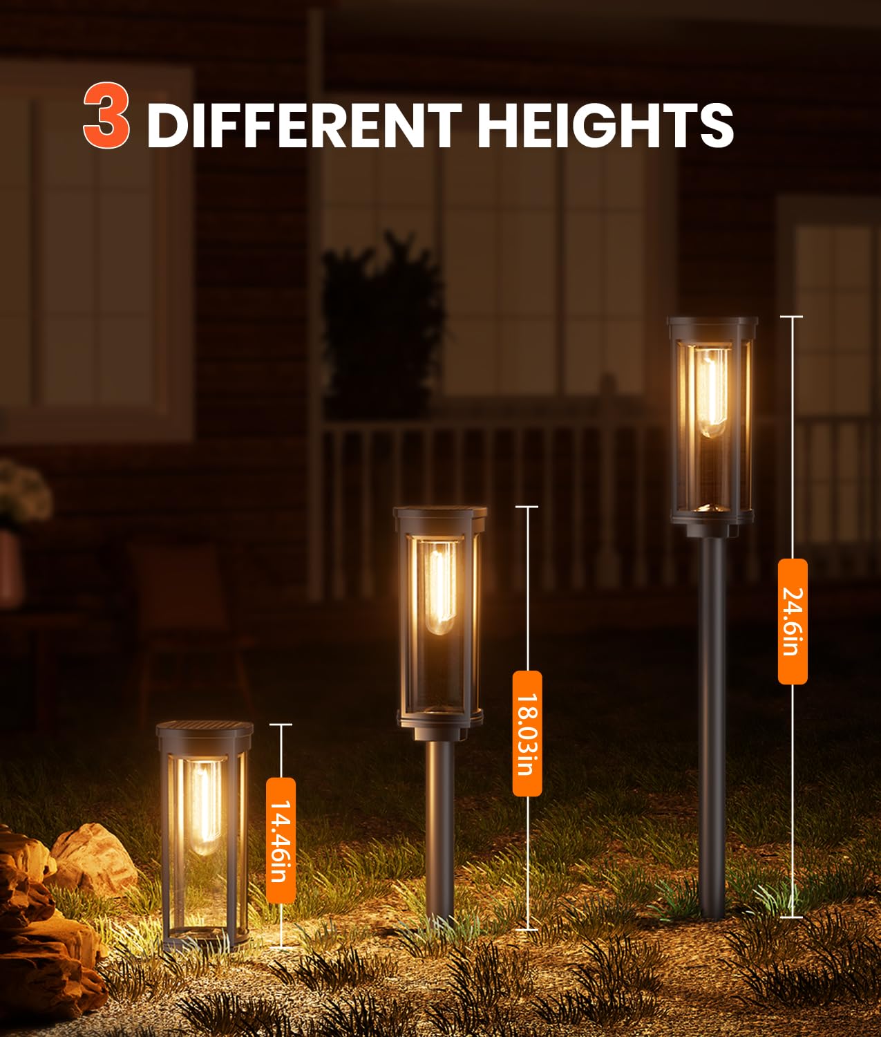 Solar Pathway Lights – Waterproof Warm White LED Garden & Walkway Lights