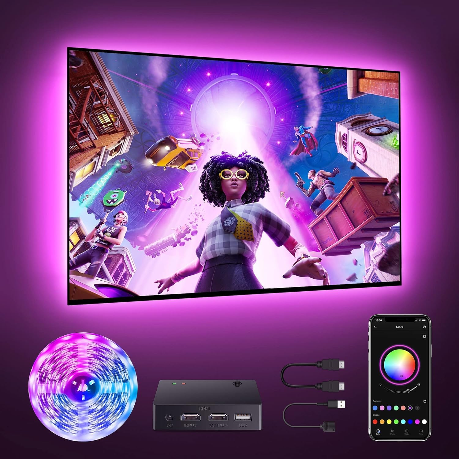 RGB TV Backlight LED Strip – Smart Ambient Lighting for Gaming & Bedroom Setup