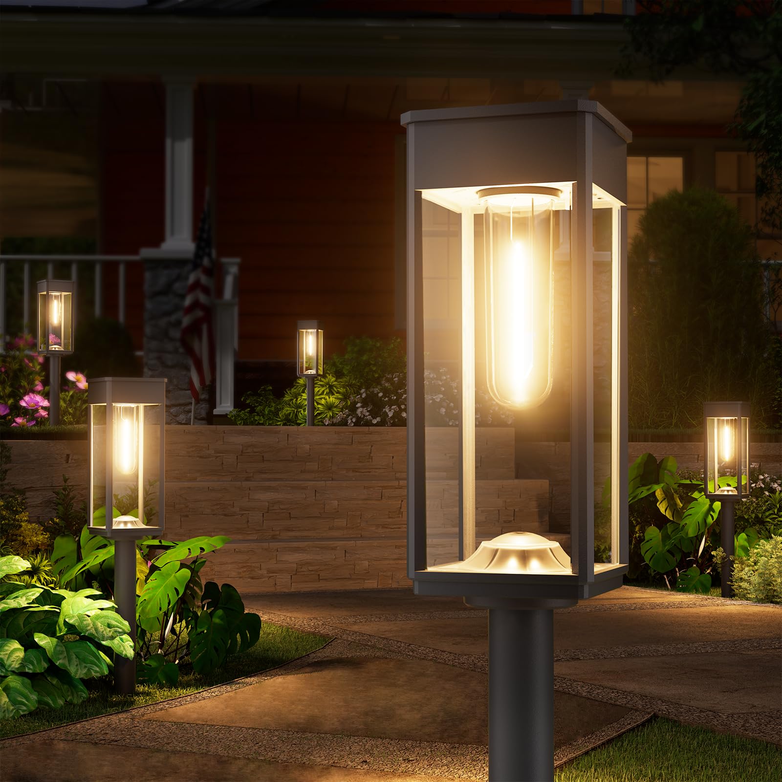 Solar Pathway Lights – Waterproof Warm White LED Garden & Walkway Lights