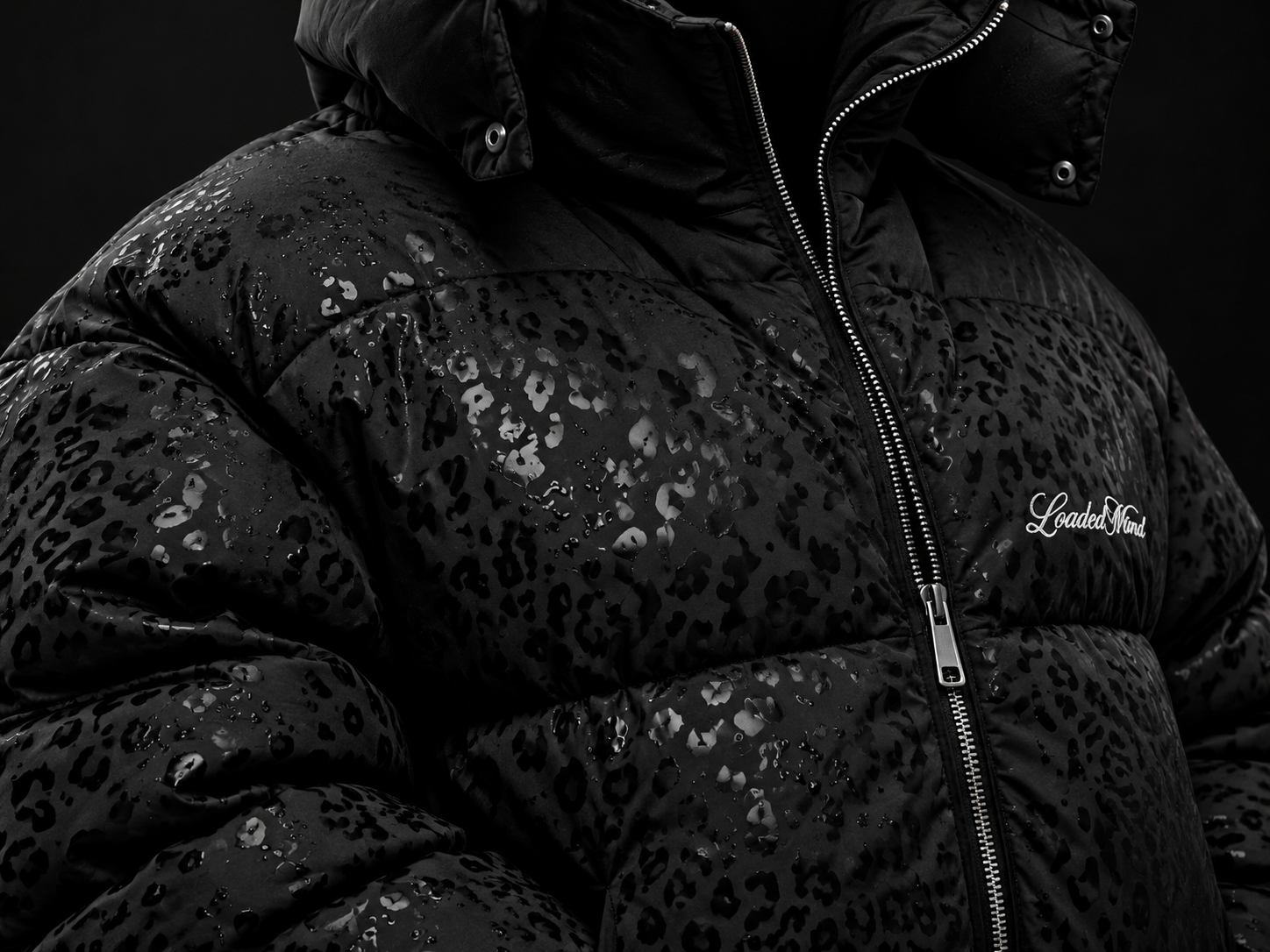 Water-reactive leopard puffer jacket — image 12