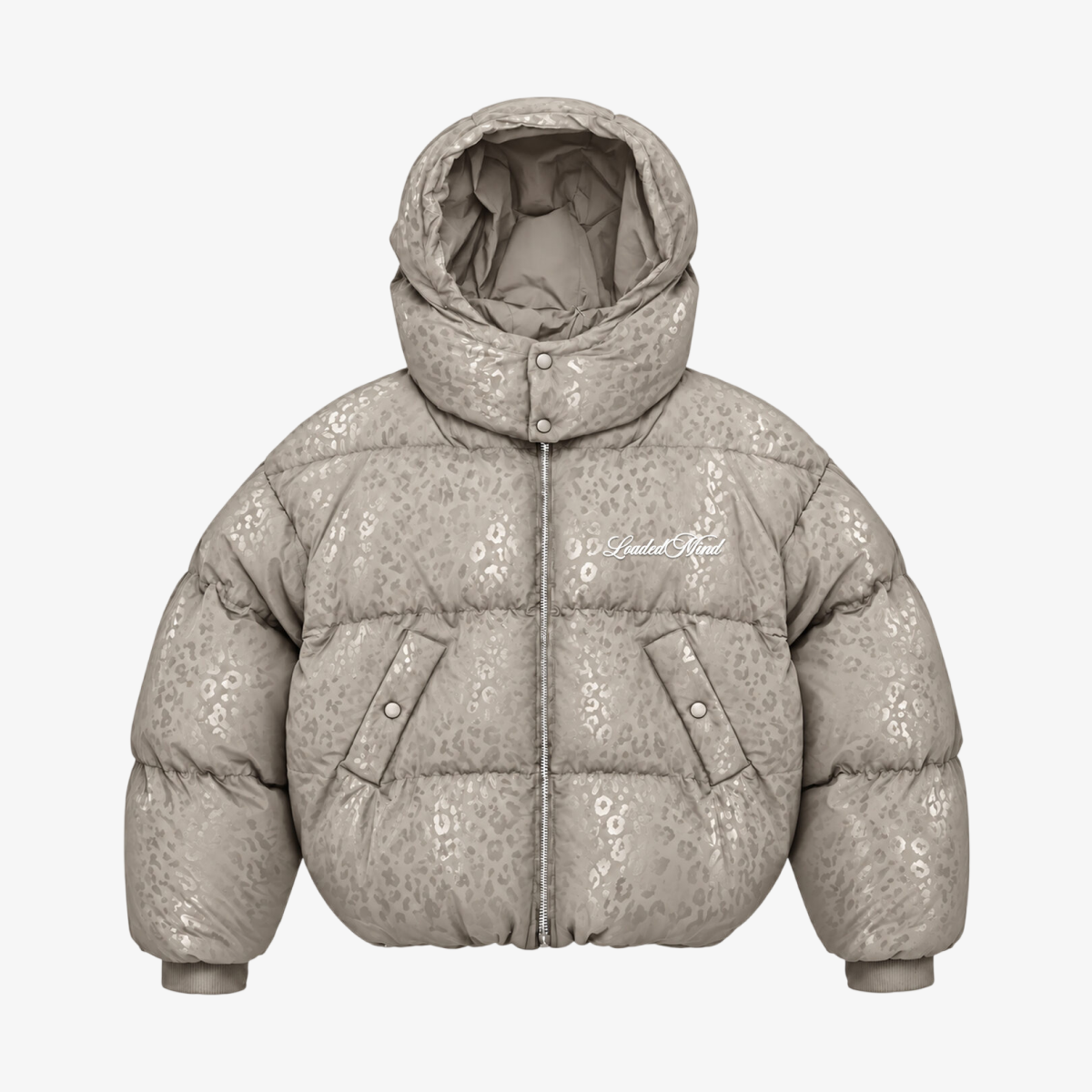 Water-reactive leopard puffer jacket — image 7