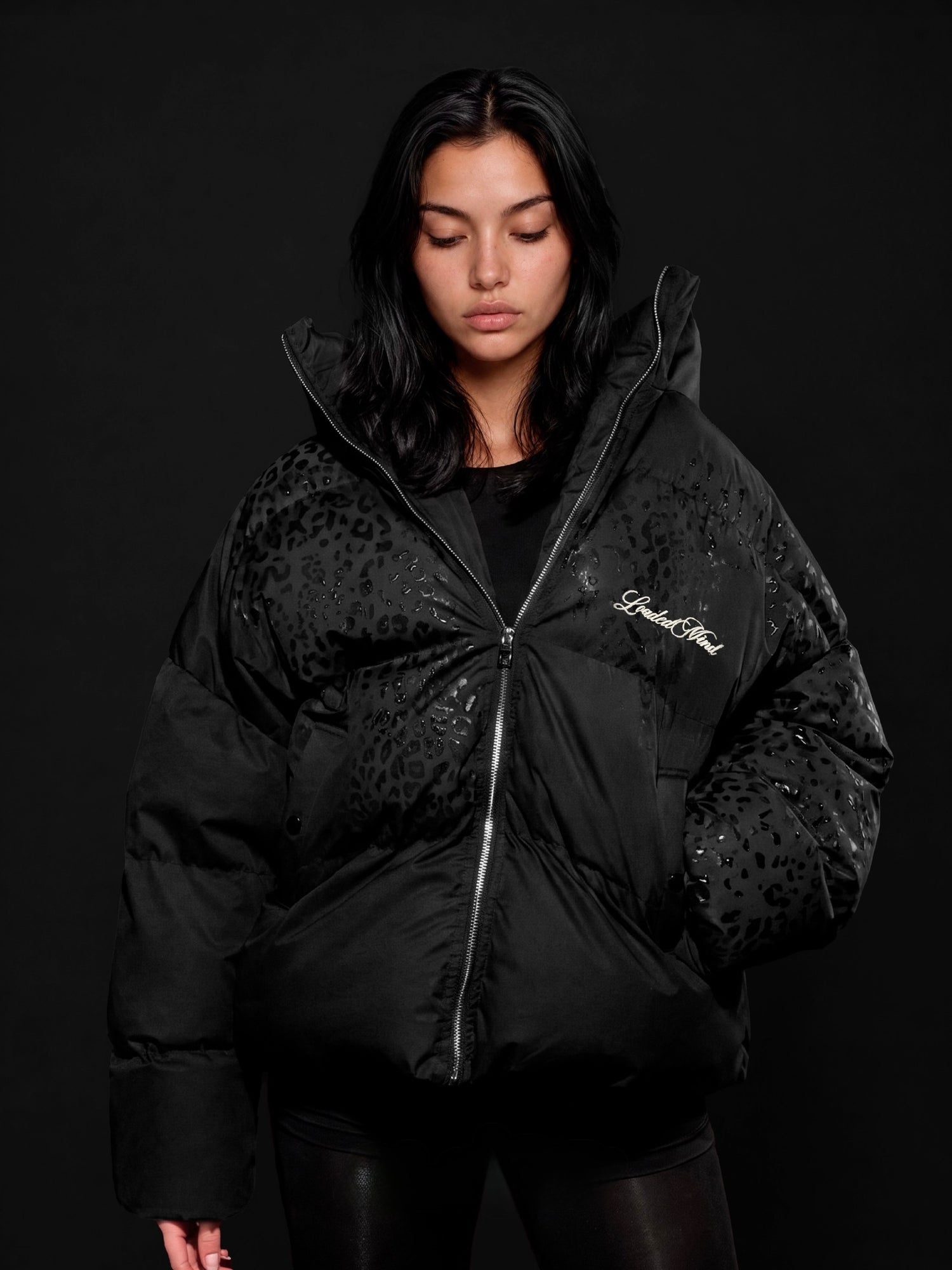 Water-reactive leopard puffer jacket — image 11