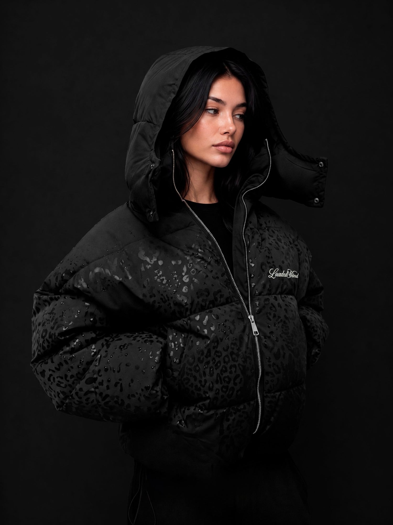 Water-reactive leopard puffer jacket — image 10