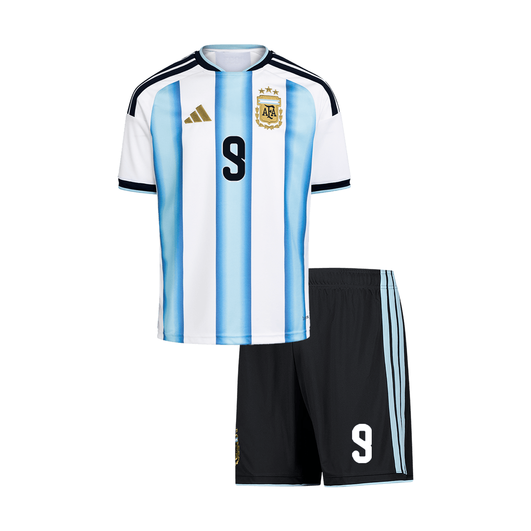 Argentina World Cup Kinder Trikot Set Heim 2026 J.ÁLVAREZ #9 [PREMIUM] – Bild 10
