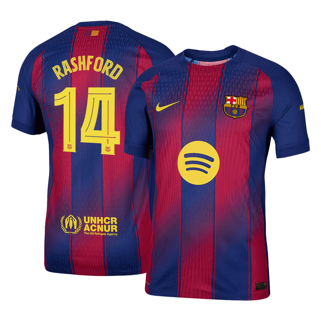 Barcelona Player Version Trikot Heim 2025/26 UCL RASHFORD #14 Slim Fit