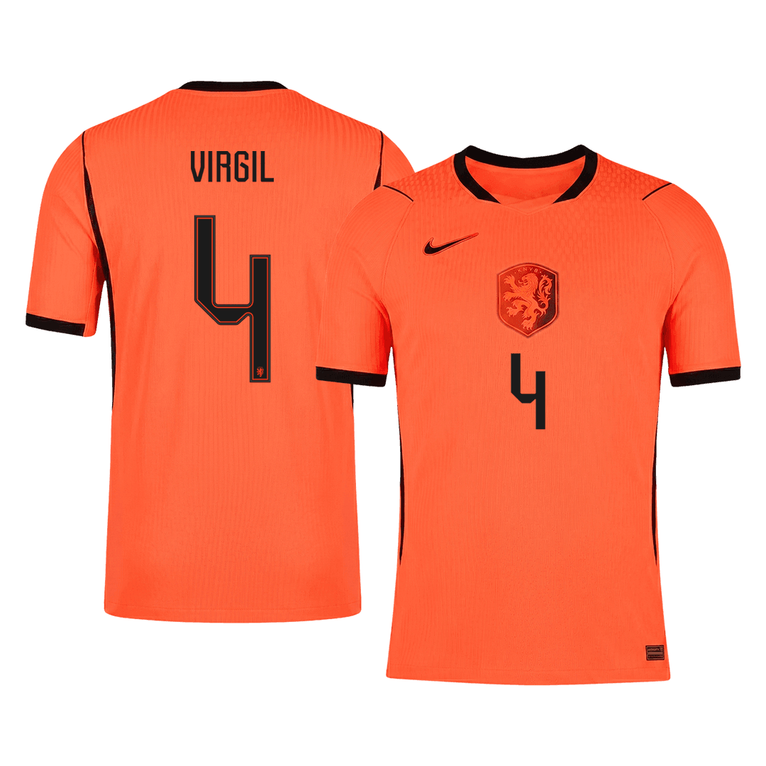 Netherlands World Cup Player Version Trikot Heim 2026 VIRGIL #4 Slim Fit