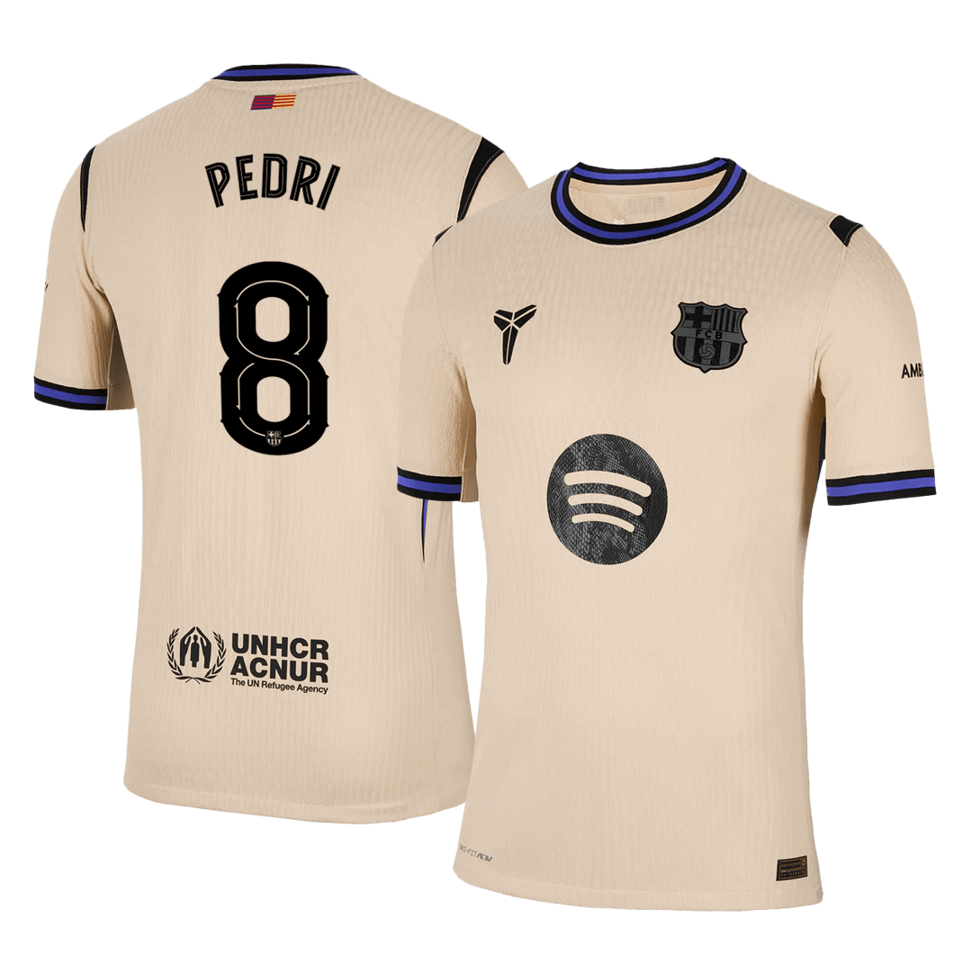 Barcelona Player Version Trikot Auswärts 2025/26 UCL PEDRI #8 Slim Fit