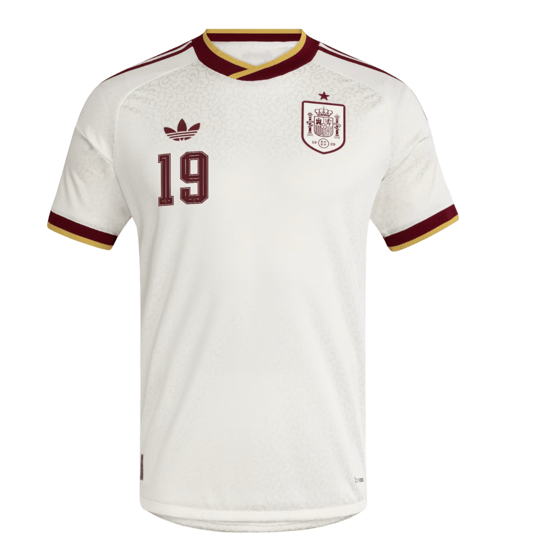 Spain World Cup Player Version Trikot Auswärts 2026 LAMINE YAMAL #19 Slim Fit