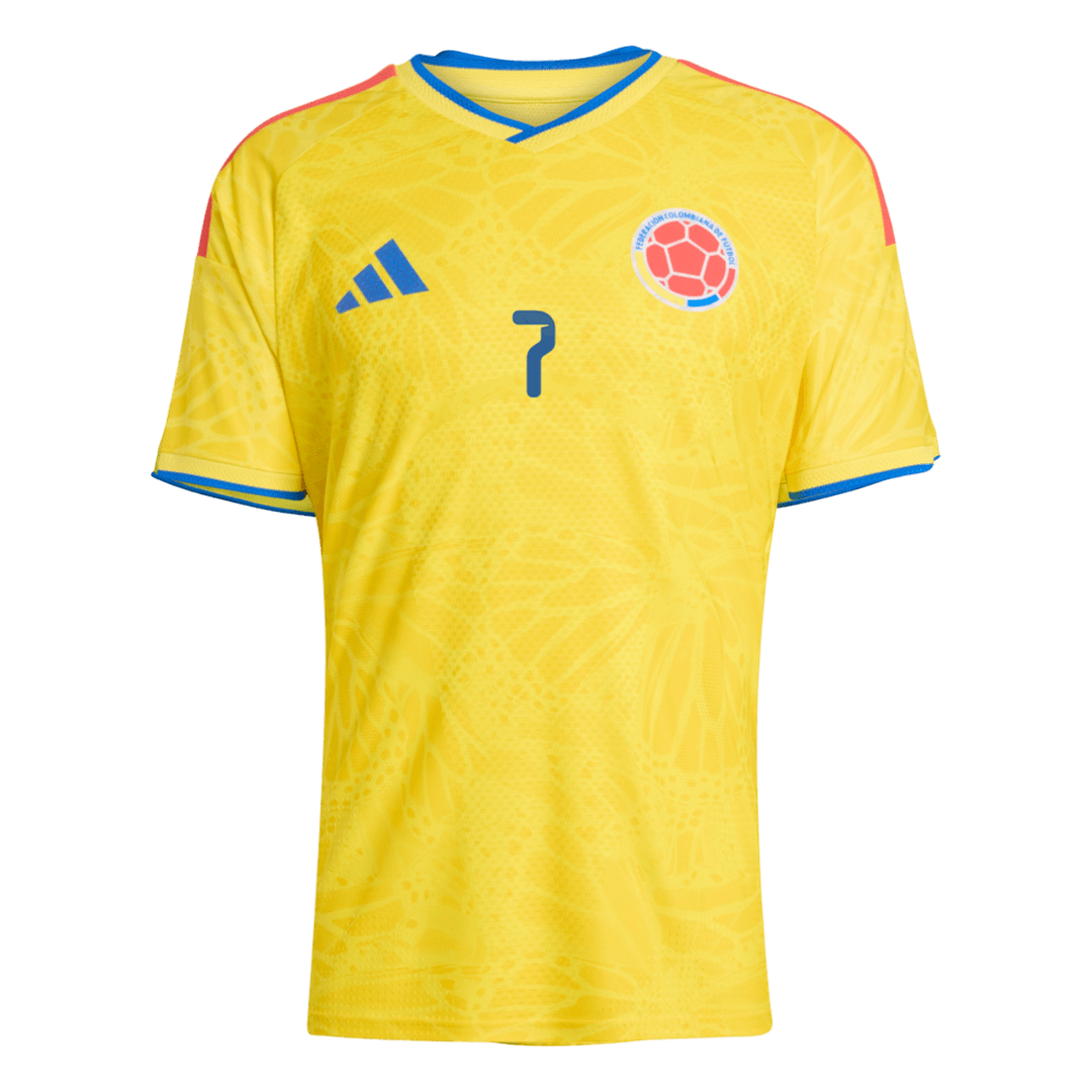 Colombia World Cup Player Version Trikot Heim 2026 LUIS DíAZ #7 Slim Fit – Bild 3