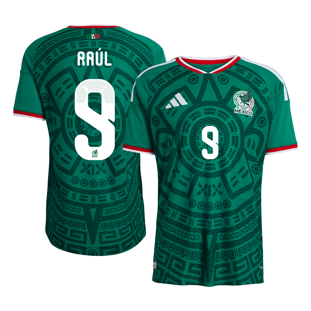Mexico World Cup Player Version Trikot Heim 2026 Raúl #9 Slim Fit