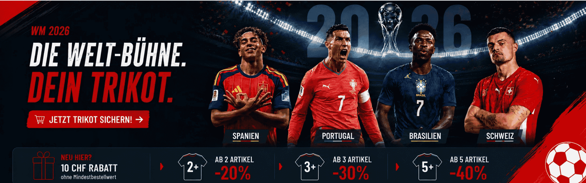Fussballtrikots zur WM 2026